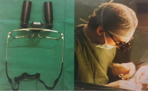 gafas de aumento para microcirugía son insuficientes para la vasovasostomía